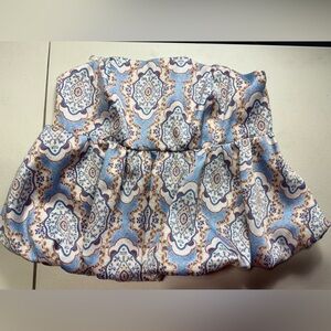 A COLLECTION  White Blouse with Colorful Floral Design size m